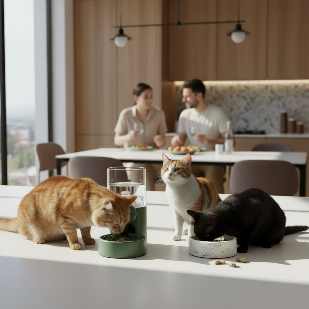 Automatic Hanging Pet Water And Food Feeder